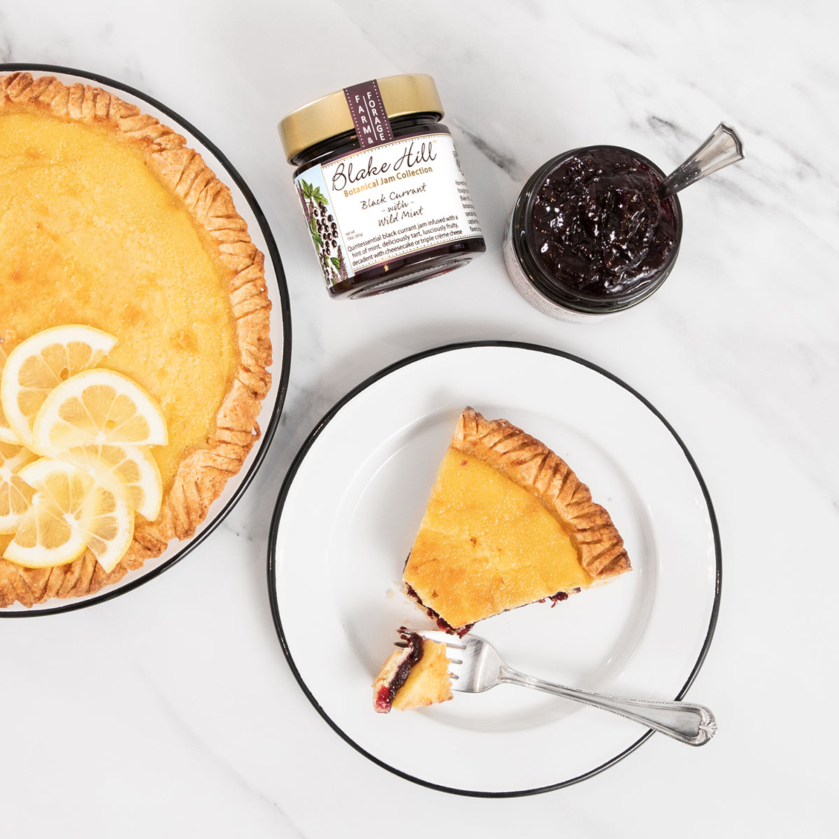 Black Currant & Lemon Zest Custard Pie