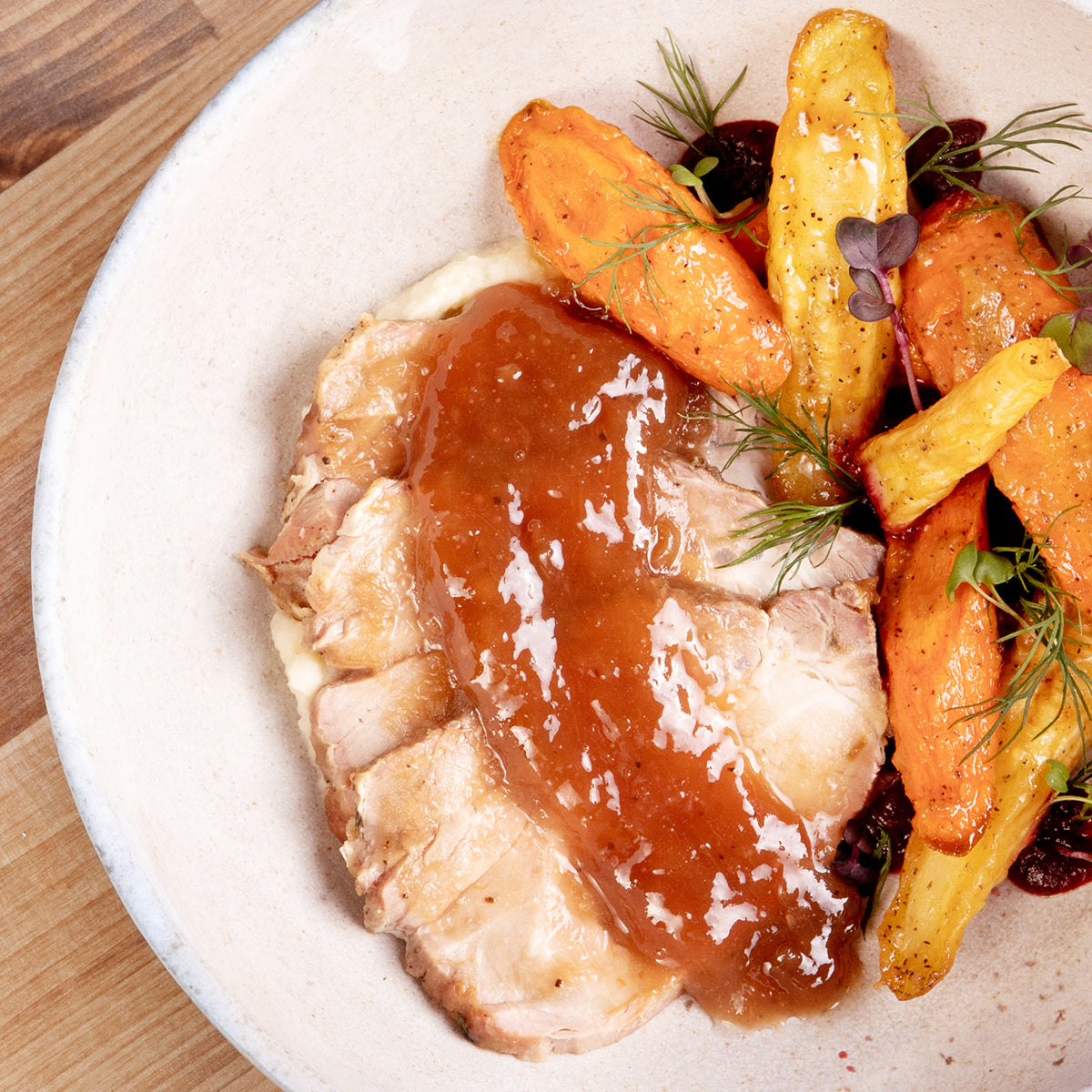 Roast Pork with Rhubarb Dandelion Glaze – Blake Hill Preserves
