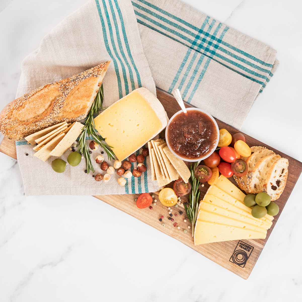 Savory Pairing of Pawlet with Rhubarb, Dandelion & Honey Cheese Board