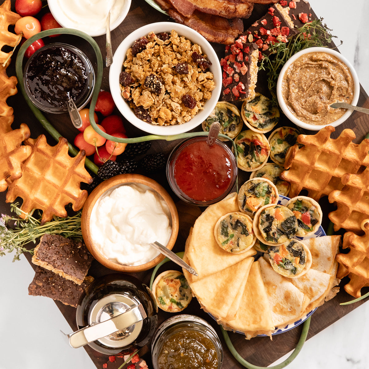 Sweet, Savory & Spicy Brunch Board