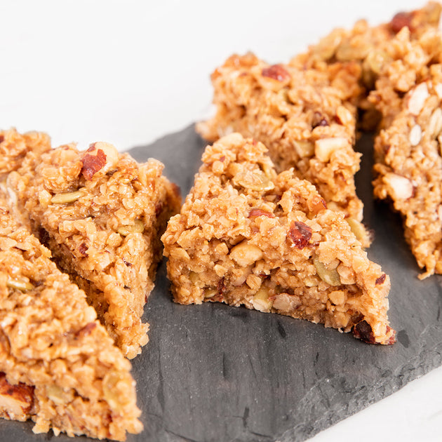 gooey british flapjacks with fig pear honey