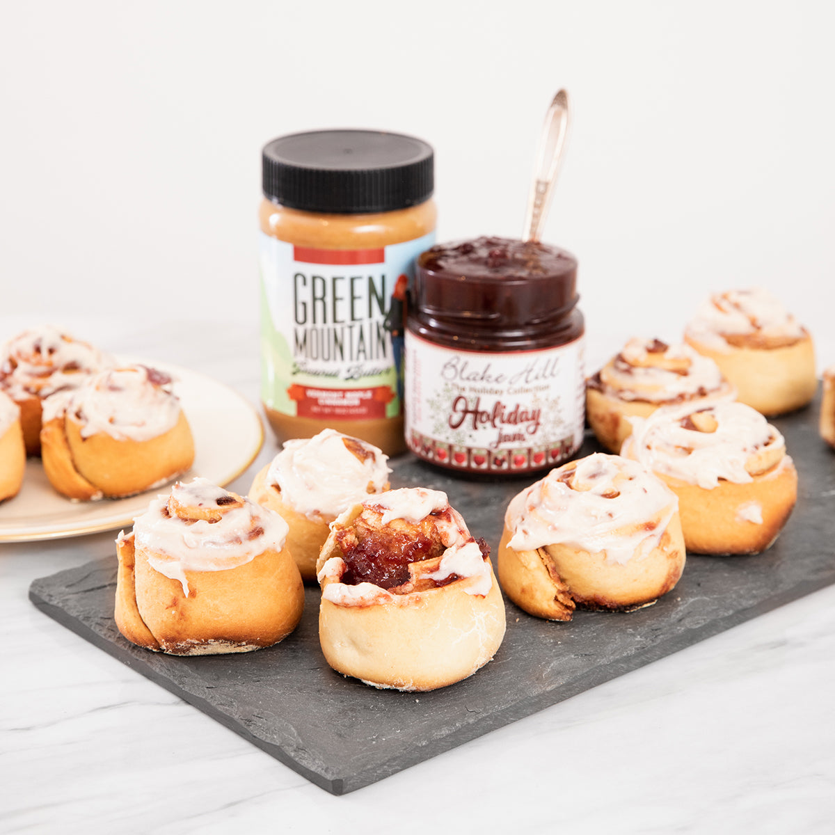 PB & J Cinnamon Rolls