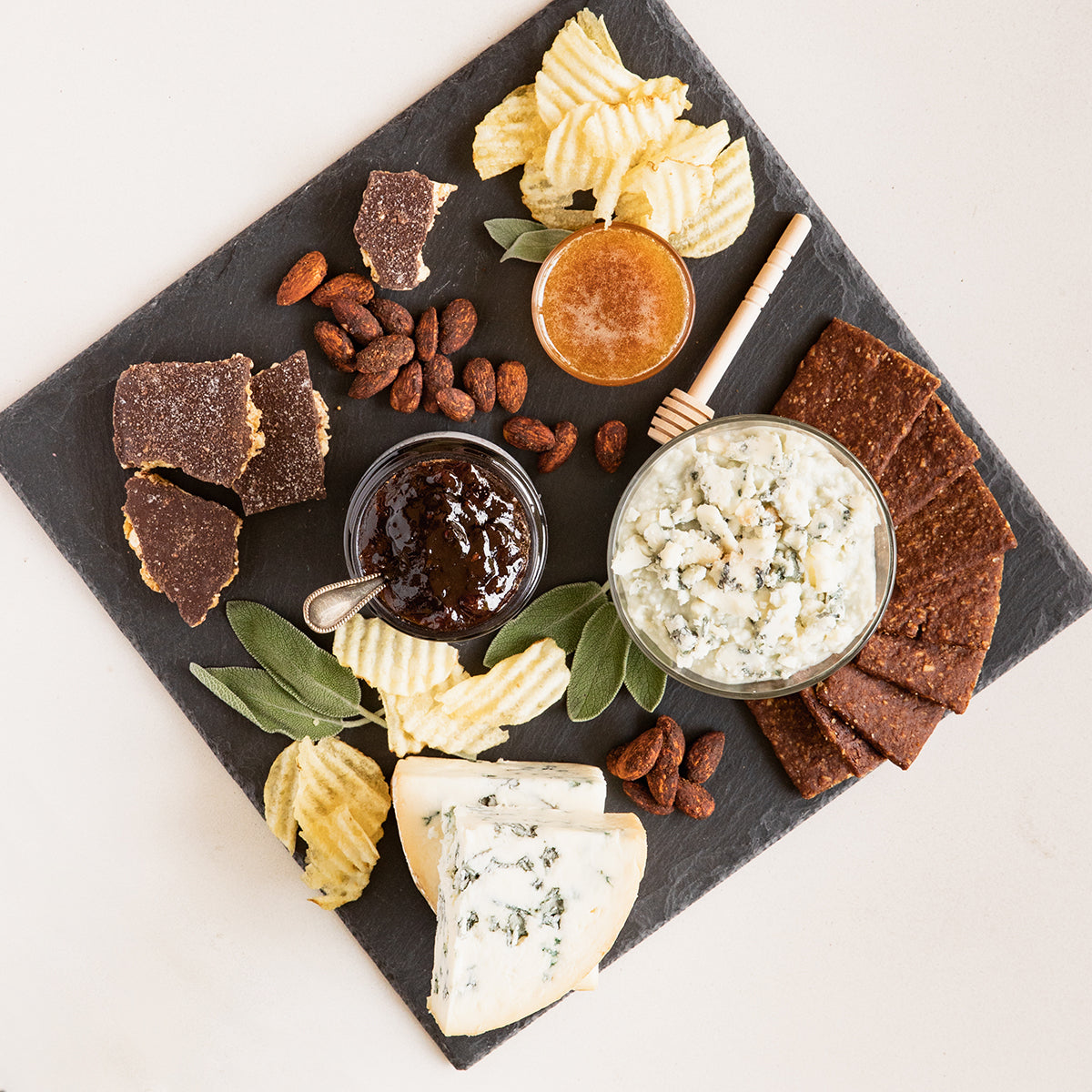 Spiced Plum & Bayley Hazen Cheese Board