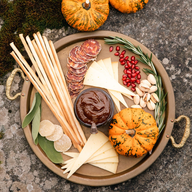 pumpkin maple cheese board