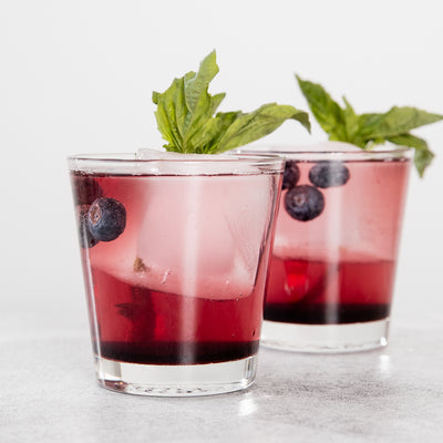 "Basil & Blueberry Spritzer" Shrub Mocktail