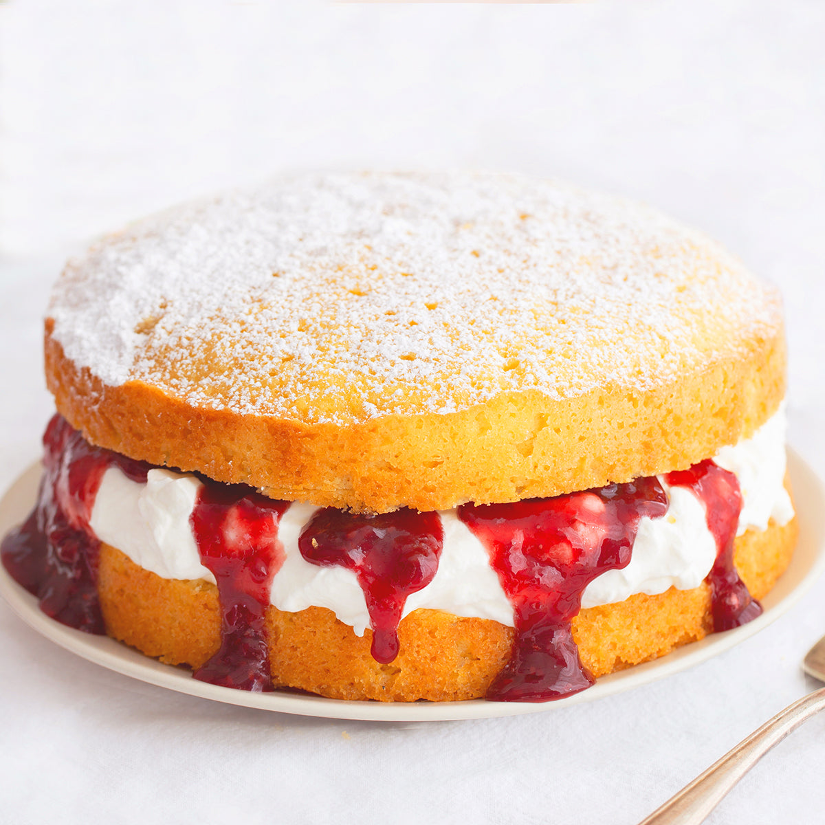 Strawberry Rhubarb Victoria Sponge Cake – Blake Hill Preserves