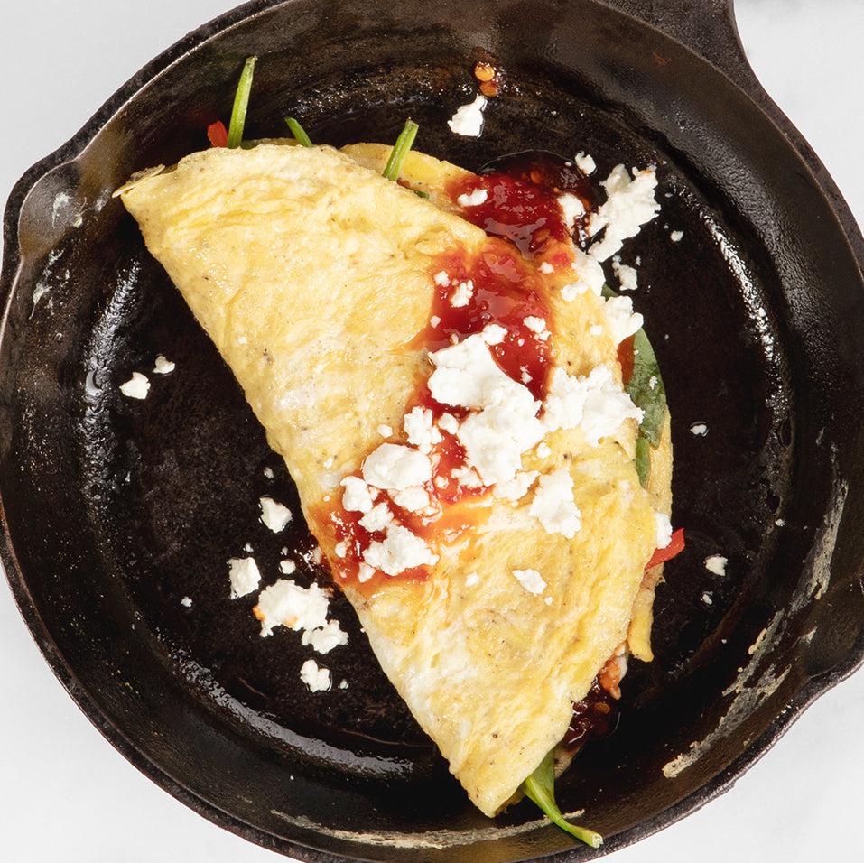 Spicy Fresno Omelette with Goat Cheese – Blake Hill Preserves