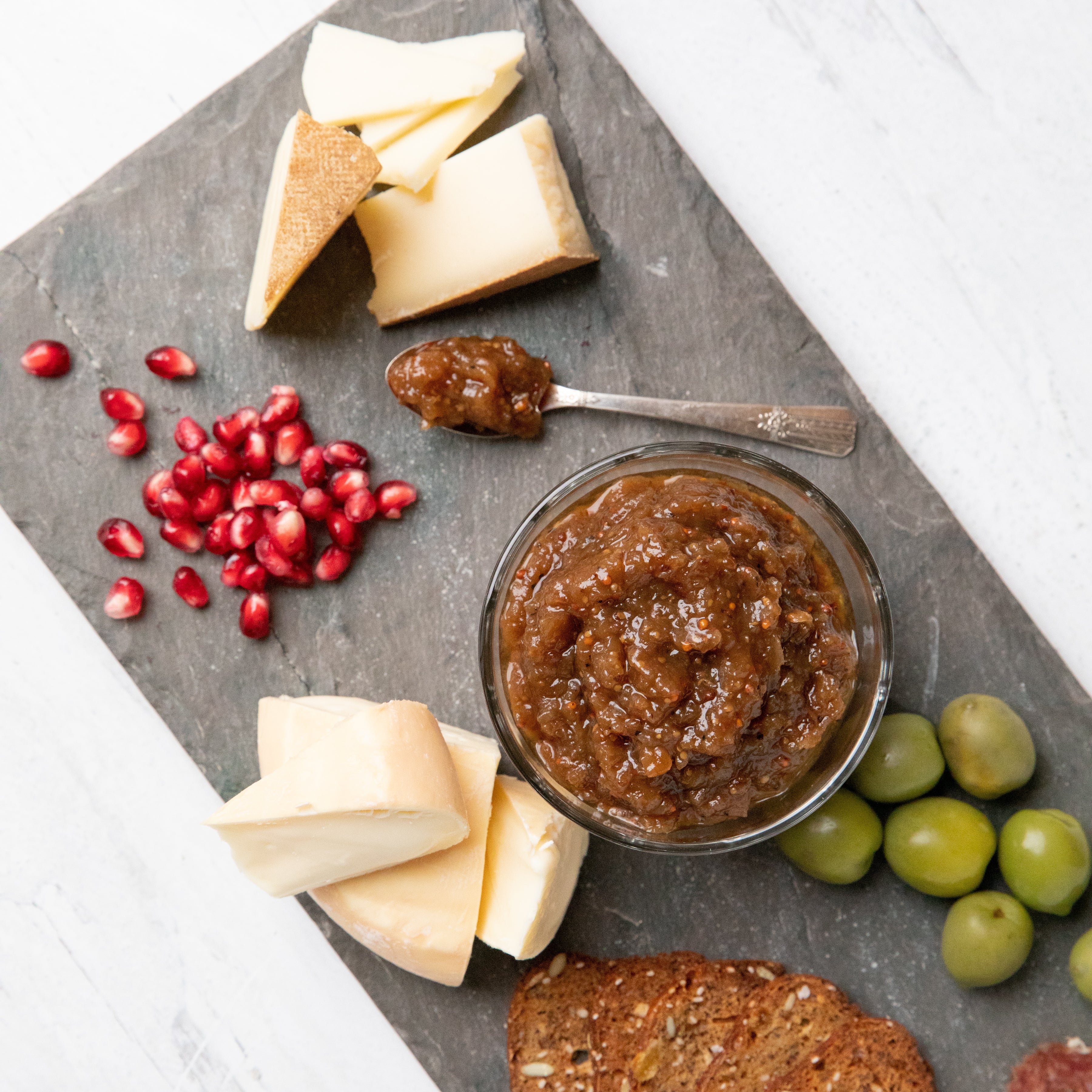 Cheese Board with Savory Onion Confit