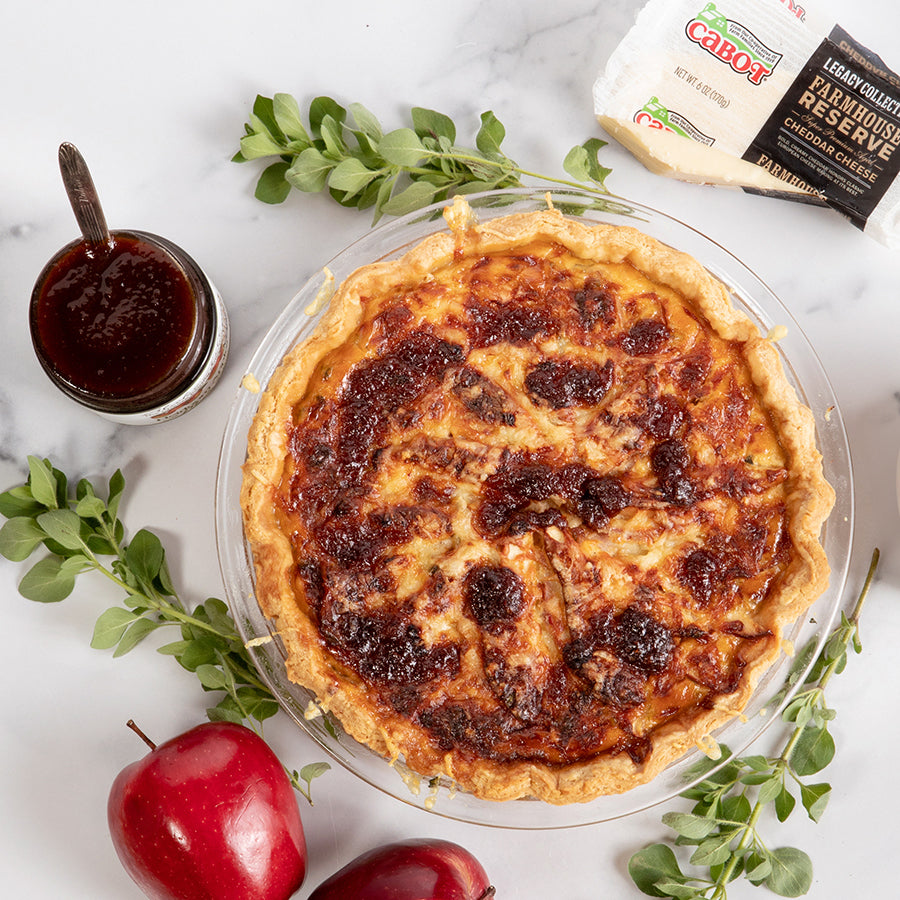 Apple Maple, Onion & Cheddar Quiche