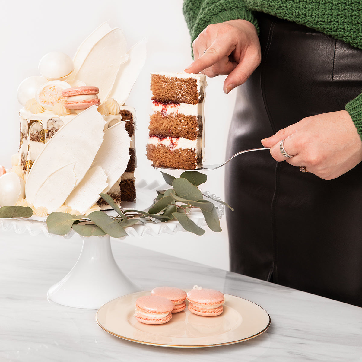 Holiday Apple Spice Cake with Cranberry Jam