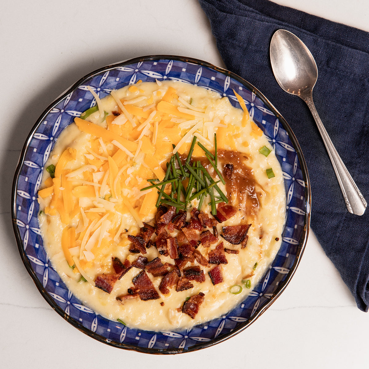 Caramelized Onion Loaded Potato Soup