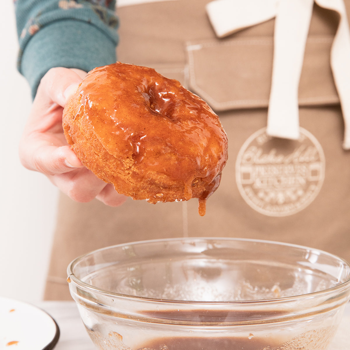 Apple Maple Glazed Doughnuts