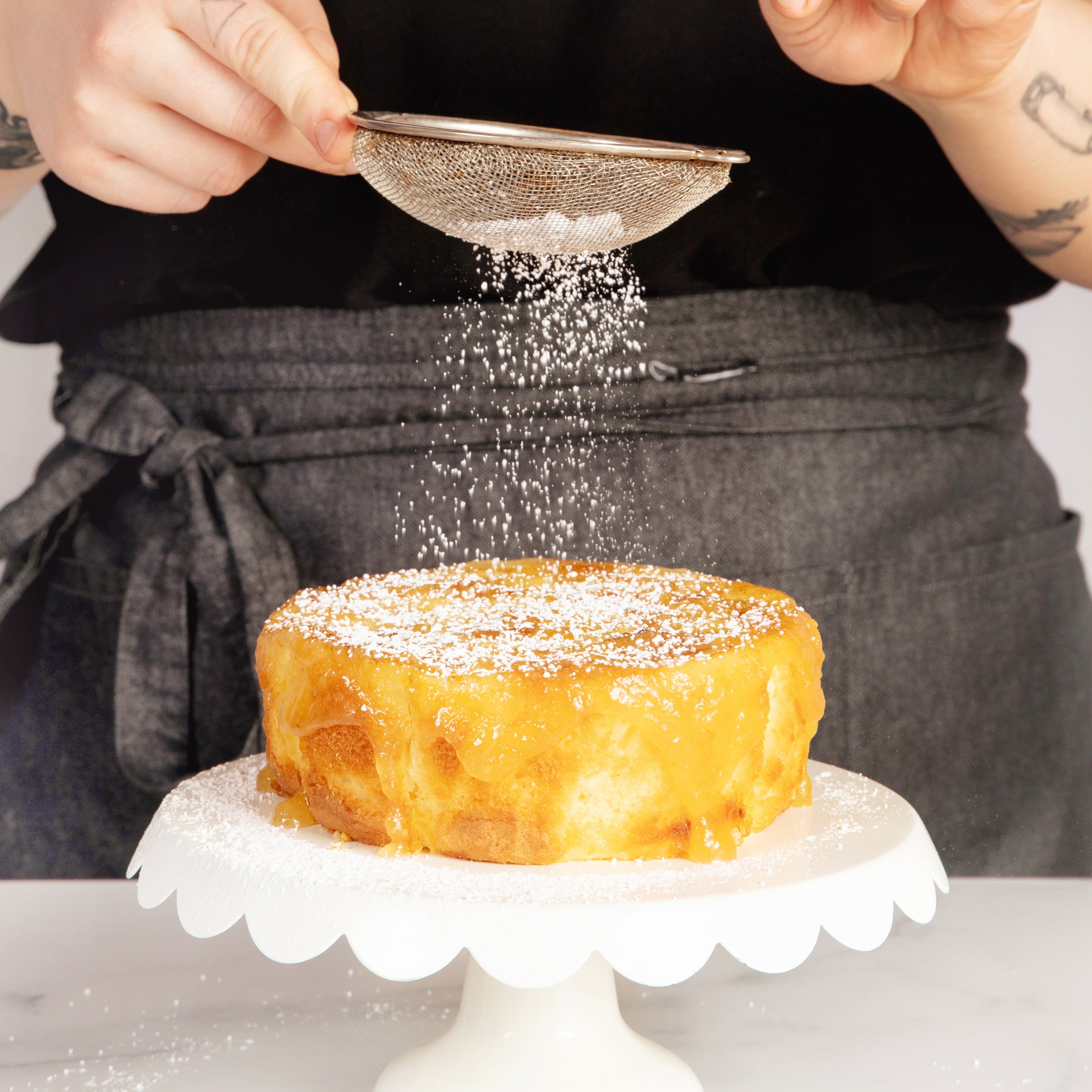 Champagne Lemon Upside-Down Cake