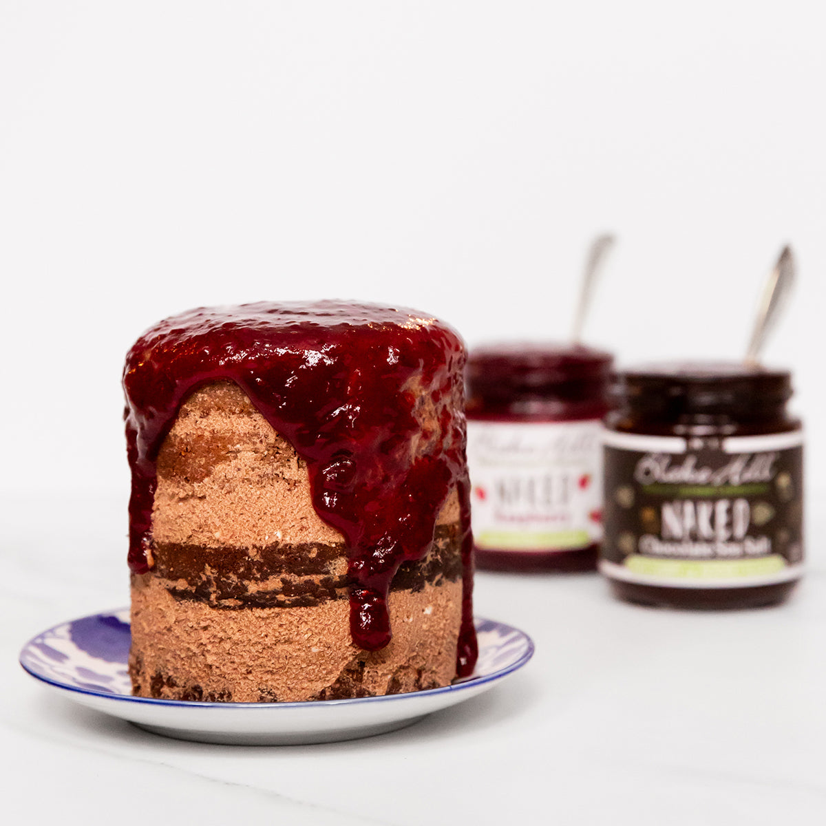 Naked Chocolate Raspberry Keto Cake