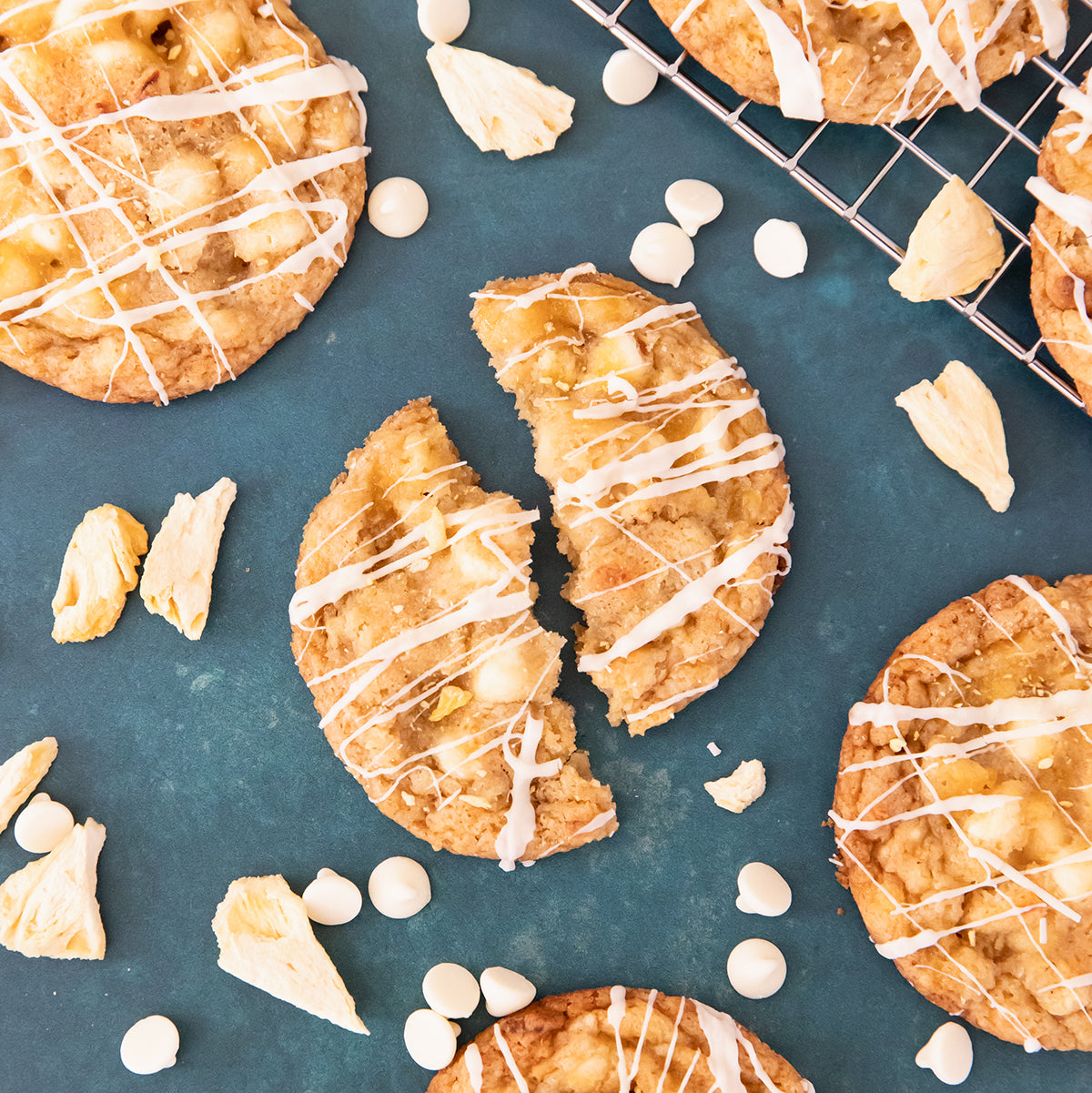 Mango Pineapple Habanero White Chocolate Cookies