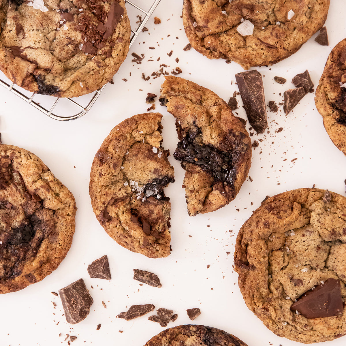 Buckwheat Chocolate Sea Salt Swirl Cookie