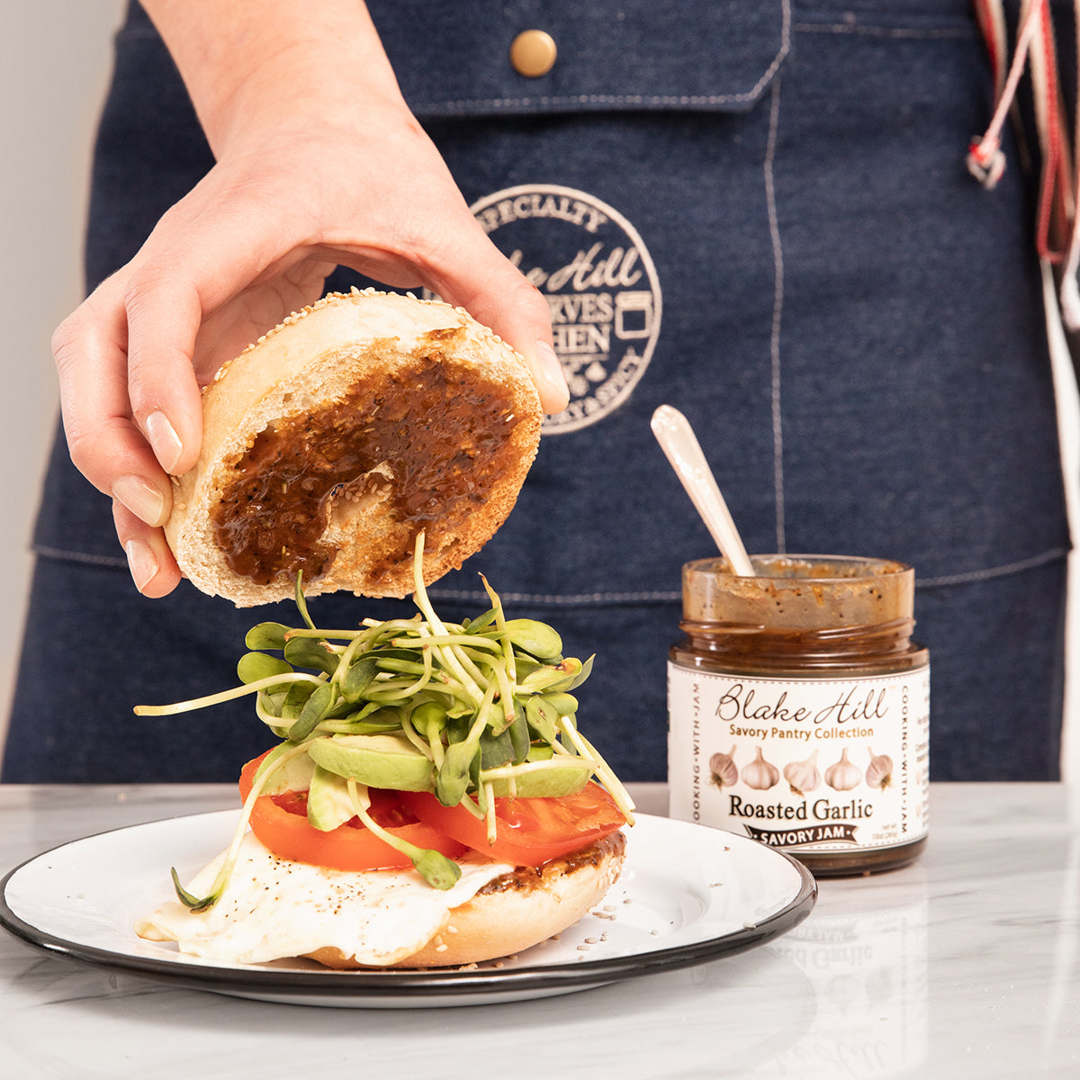 Roasted Garlic Breakfast Sandwich