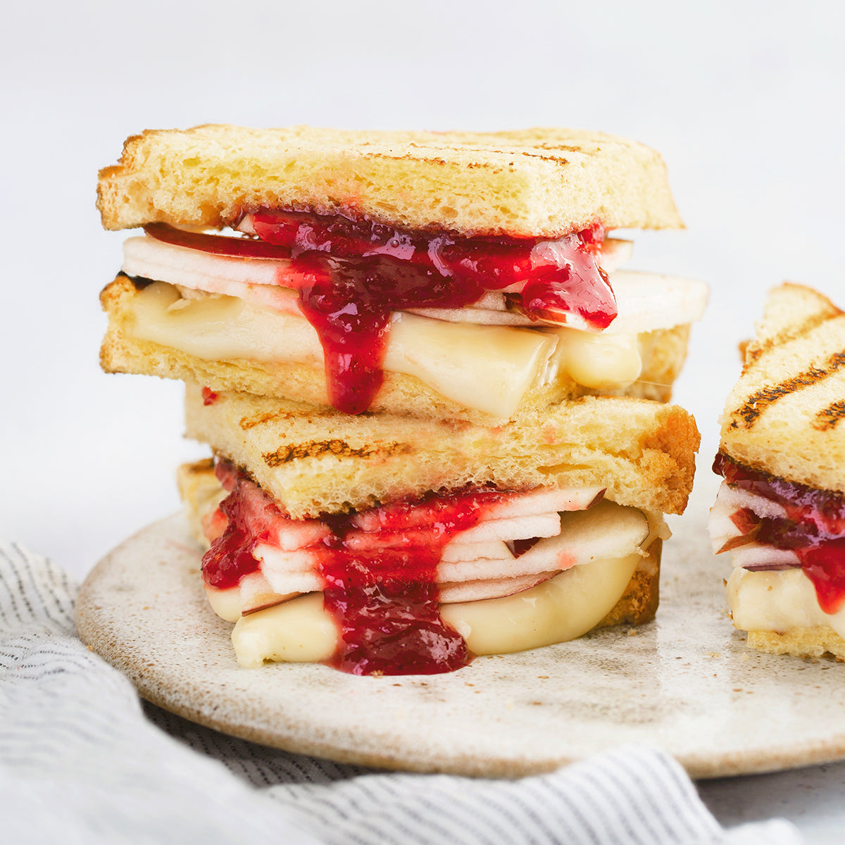 Grilled Turkey, Brie & Tart Cherry Sandwich