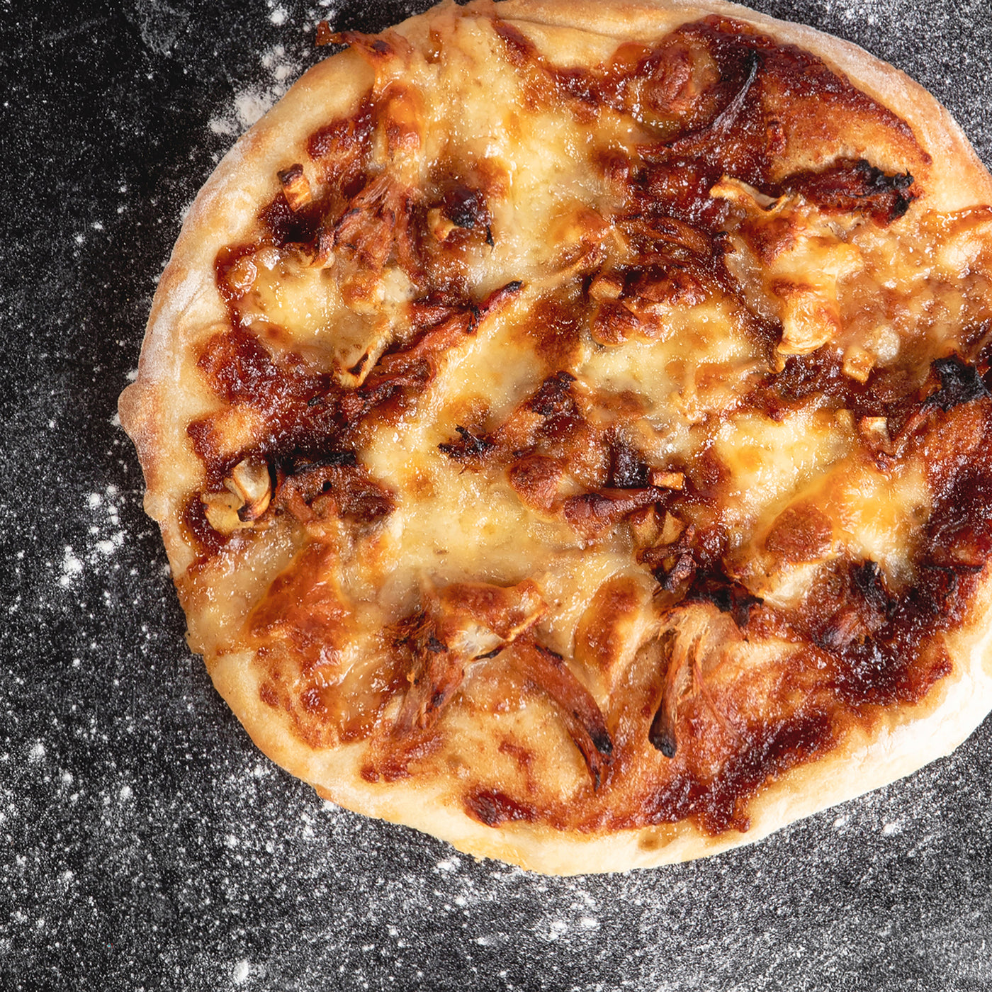 Apple Maple Pizza with Pulled Pork & Parsnips