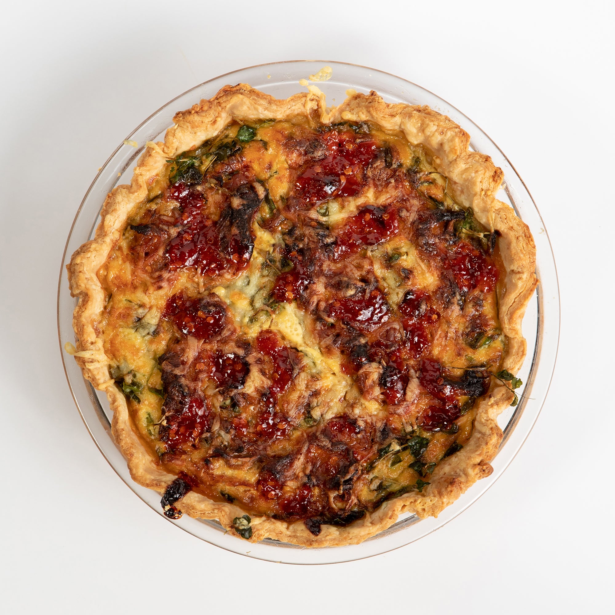 Spicy Fresno Chili & Pulled Pork Quiche