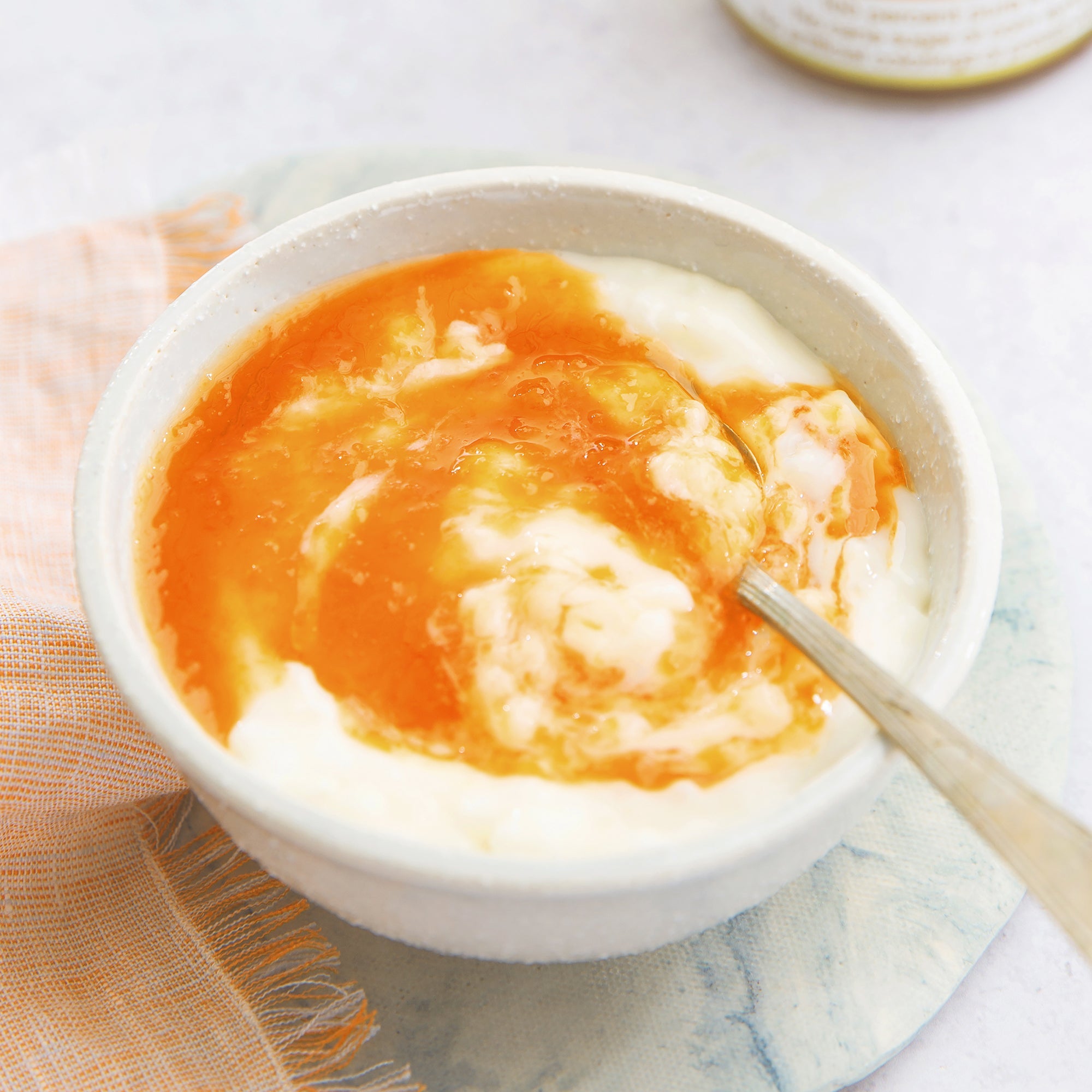 Rice Pudding with Naked Peach