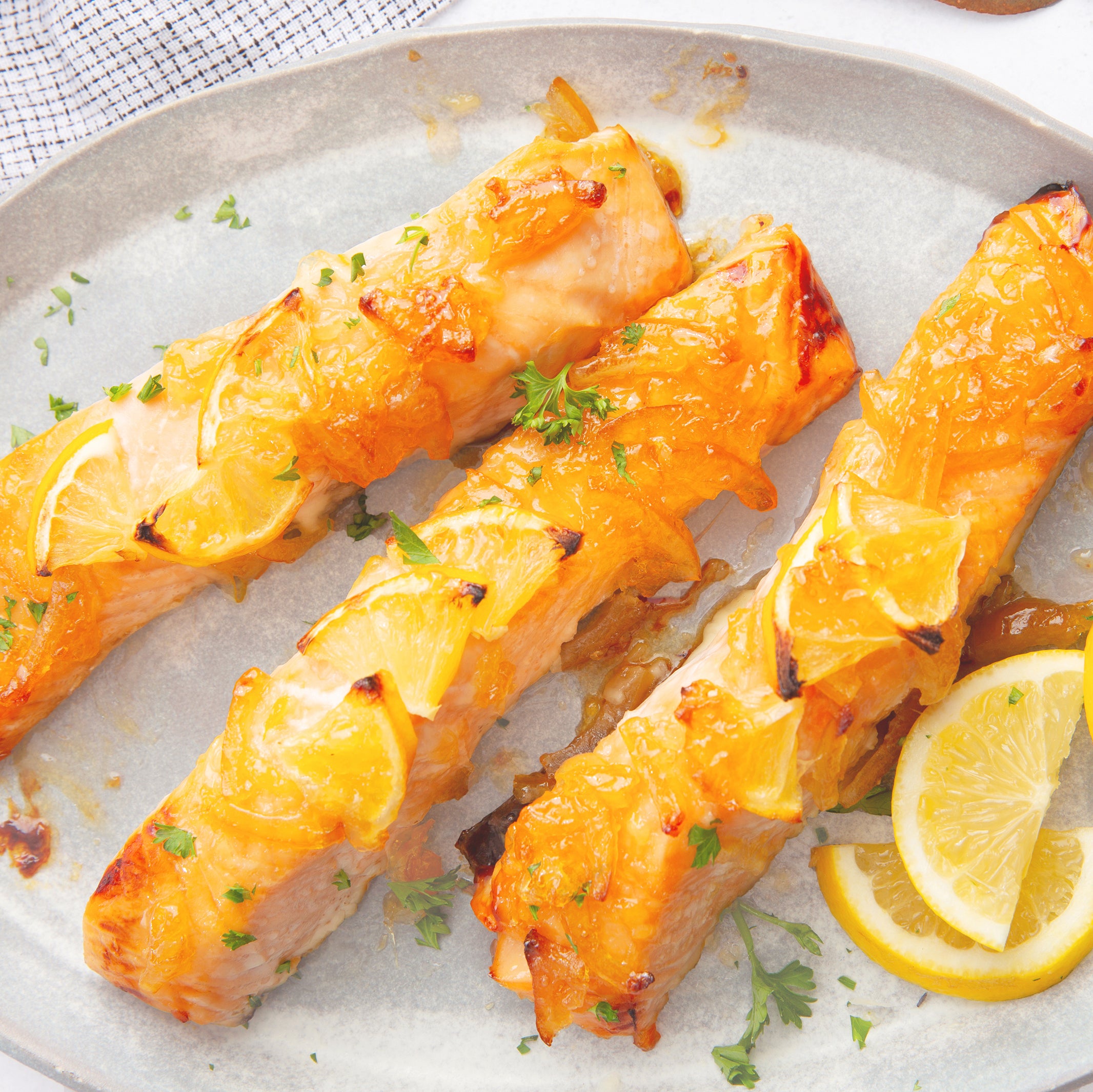 Wild Salmon with Meyer Lemon Glaze